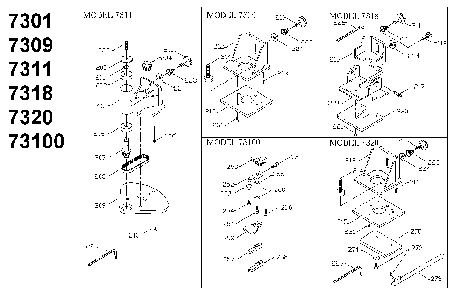 Exploded Diagram B Diagram and Parts List for 22-7301-56 Type 3 Porter Cable Laminate Trimmer